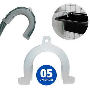 Suporte Curva Para Mangueira Saída Água Máquina De Lavar Universal | Ledmang | Kit 05 Un