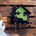 Ver imagem 2 de Porta Chaves de Parede Casinha Mineira Artesanal G Verde