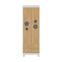 Ver imagem 4 de Guarda-roupa Infantil 62cm 2 Portas 2 Gavetas Suspiro Multimóveis Mp4456 Branco/madeirado
