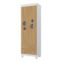 Ver imagem 2 de Guarda-roupa Infantil 62cm 2 Portas 2 Gavetas Suspiro Multimóveis Mp4456 Branco/madeirado