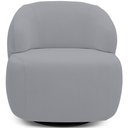 Ver imagem 3 de Kit 02 Poltronas Decorativa Orgânica Giratória para Sala Living Barolo L06 Veludo Cinza - Lyam