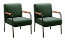 Ver imagem 1 de Kit 2 Poltronas Jade Cor:Veludo Verde 270