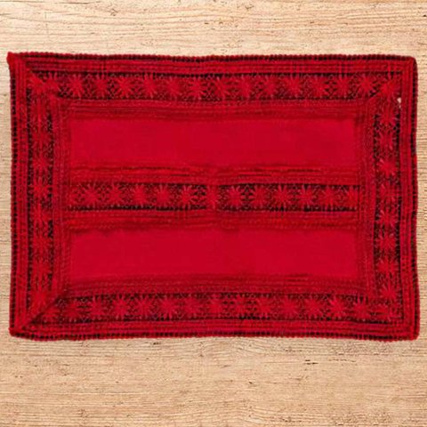 Lugar Americano Avulso Retangular 35x50cm Natal 1635 - Rafimex Vermelho