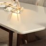 Mesa de Jantar Retangular C/ Vidro para 6 Lugares Avena 184 Cm - Canella C/ Off White Fosco - 4