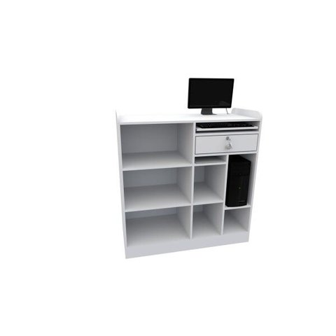 Balcão Caixa Vitrine M4 Fechado Computador Atendimento