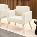 Ver imagem 1 de Poltrona Sala Decorativa Marisa Pé Palito Natural Veludo D03 - D’Rossi