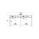 Ver imagem 6 de Aparador Buffet Ditália 4 Portas 4 Gavetas R-626 Branco