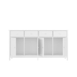 Aparador Buffet Ditália 4 Portas 4 Gavetas R-626 Branco - 6
