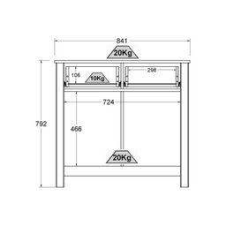 Aparador Buffet Ditália 2 Portas 2 Gavetas R-603 Branco - 5 Aparador Buffet Ditália 2 Portas 2 Gavetas R-603 Branco - 5
