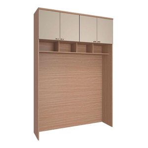 Guarda Roupa Modulado Ponte 4 Portas 2450x1430mm Setiba Plus Rimo Carvalho/off White