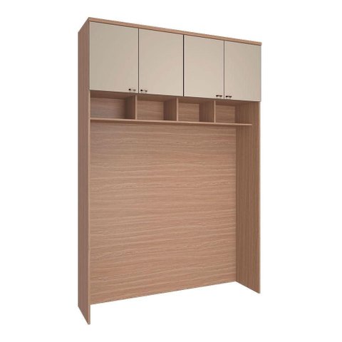 Guarda Roupa Modulado Ponte 4 Portas 2450x1430mm Setiba Plus Rimo Carvalho/off White