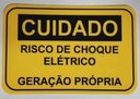 Ver imagem 2 de Placa Cuidado Risco de Choque Elétrico Geração Própria Light - Tam 15x10 PVC com 10Un