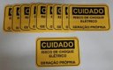 Ver imagem 1 de Placa Cuidado Risco de Choque Elétrico Geração Própria Light - Tam 15x10 PVC com 10Un