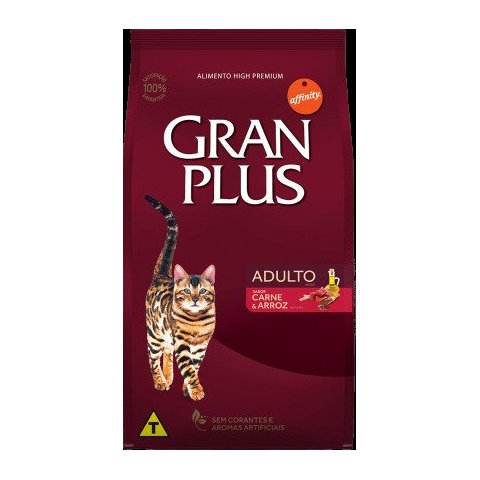 RAÇÃO GRAN PLUS CARNE E ARROZ PARA GATO ADULTO - 3 kg