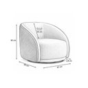 Ver imagem 7 de Poltrona Orion Giratória Corino Espuma D26 Base Metal Bege Nexta Casa
