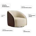 Ver imagem 3 de Poltrona Orion Giratória Corino Espuma D26 Base Metal Bege Nexta Casa