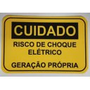 Ver imagem 2 de Placa Cuidado Risco de Choque Elétrico Geração Própria Light - Tam 15x10 PVC com 5Un