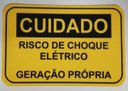 Ver imagem 2 de Placa Cuidado Risco de Choque Elétrico Geração Própria Light - Tam 15x10 PVC com 5Un