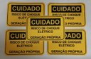 Ver imagem 1 de Placa Cuidado Risco de Choque Elétrico Geração Própria Light - Tam 15x10 PVC com 5Un