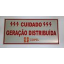Ver imagem 2 de Placa Cuidado - Geração Distribuída - Padrão Copel - Lisa com 15Un