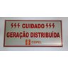 Placa Cuidado - Geração Distribuída - Padrão Copel - Lisa com 50Un - 2