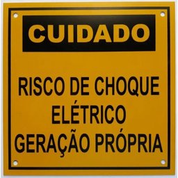 Placa Cuidado - Geração Própria - Padrão Cpfl Tam 13x13 com 20Un - 1