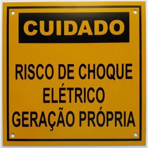 Placa Cuidado - Geração Própria - Padrão Cpfl Tam 13x13 com 20Un