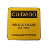 Placa Cuidado - Geração Própria - Padrão CPFL Tam 13x13 CA 10un - 1