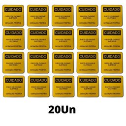 Placa Cuidado - Geração Própria - Padrão Cpfl Tam 13x13 Ca 20Un - 2
