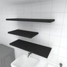 Kit 3 prateleiras lavanderia em MDF sup. Inivisivel preto 1 60x30cm 2 90x30cm modelo pratlvp31 - 1