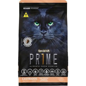 RAÇÃO SPECIAL CAT PRIME CASTRADOS SALMÃO E ARROZ 20 KG