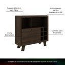 Ver imagem 4 de Adega Bar Grande para Sala de Estar Decorativa Mdp Rustico