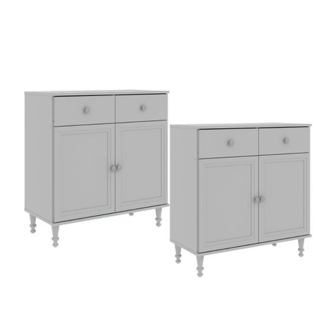 Aparador Buffet Ditália 2 Gav 2 Portas 2 Unidades R-629 Cinza
