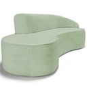Ver imagem 7 de Sofá 3 Lugares Curvo Sala de Estar Living Firenze Direito D02 Linho Verde 180 cm D-477 - Lyam