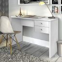 Ver imagem 1 de Escrivaninha Intelectual Zanzini 2 Gavetas 108cm Branca