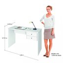 Ver imagem 4 de Escrivaninha Intelectual Zanzini 2 Gavetas 108cm Branca