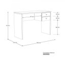 Ver imagem 3 de Escrivaninha Intelectual Zanzini 2 Gavetas 108cm Branca