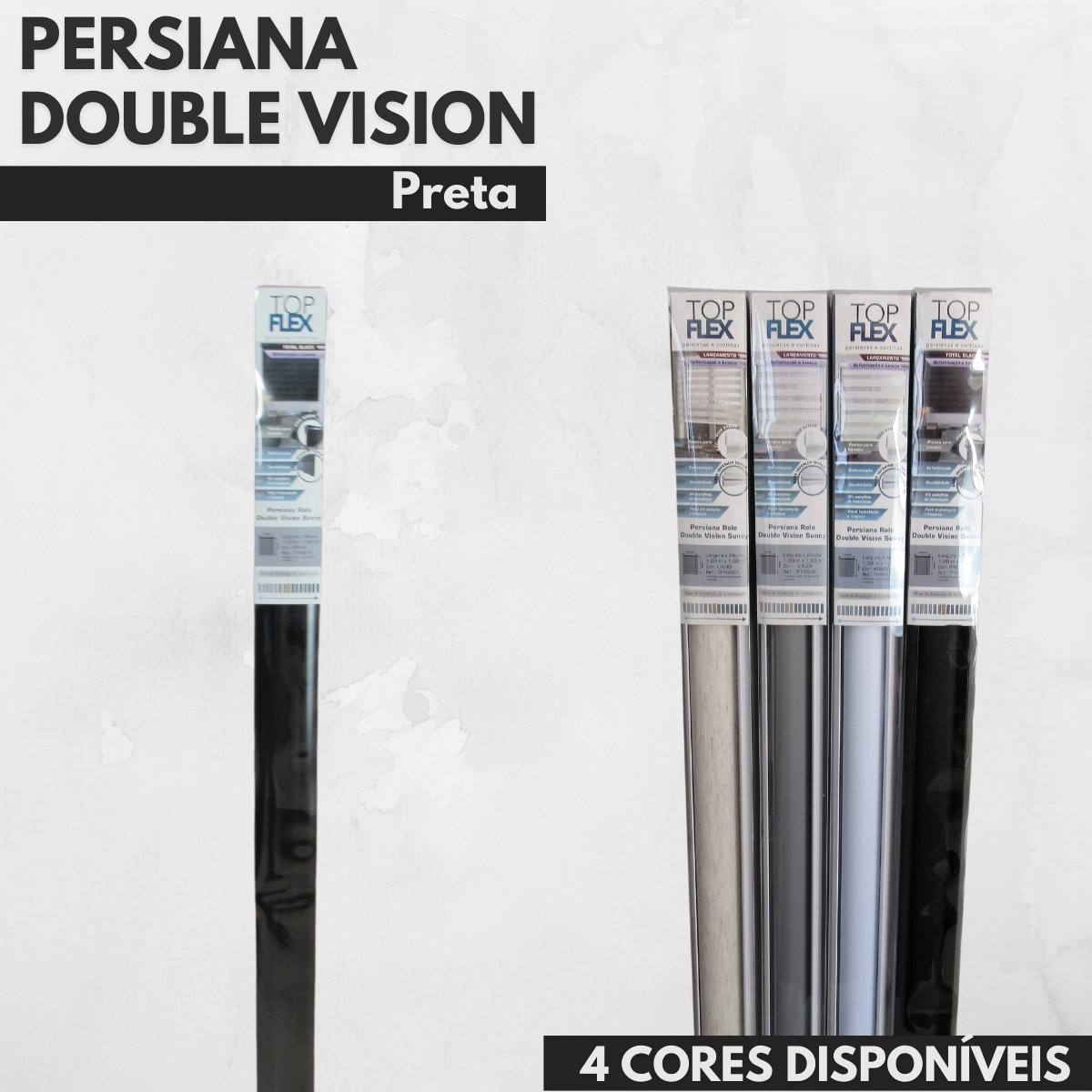 Persiana Double Vision Sunny 180larg X 220alt Total Black (com Bandô) - 8