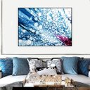 Ver imagem 1 de Quadro Canvas Abst. Craquelado Azul e Roxo 1,00x1,30