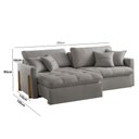 Ver imagem 2 de Sofá Cama Retrátil e Reclinável Lisboa 200cm Braço 10cm Meu Sofá Online