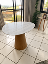 Ver imagem 3 de Mesa de Jantar Orgânica Prune Mármore Espirito Santo 140x124cm Cone Freijó