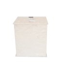 Ver imagem 1 de Lixeira Estilo Em Acrílico Travertino Com Acabamento Prata