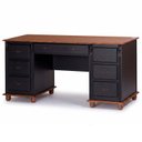 Ver imagem 3 de Escrivaninha Linz 7 Gavetas 80 X 176 X 50 Cm (a X L X P) Cor Preto - Imbuia Glazer