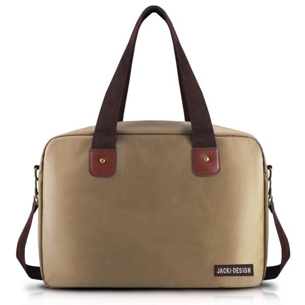 Bolsa De Viagem Transversal Alça de Mão Lateral Ombro Mala:Marrom - 2
