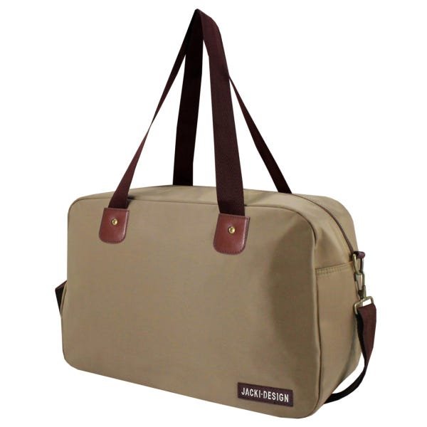 Bolsa De Viagem Transversal Alça de Mão Lateral Ombro Mala:Marrom - 1
