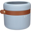 Ver imagem 1 de Vaso Decorativo Enfeite Casa Aparador Home&co com Cinta Cerâmica 14x15x15cm Azul