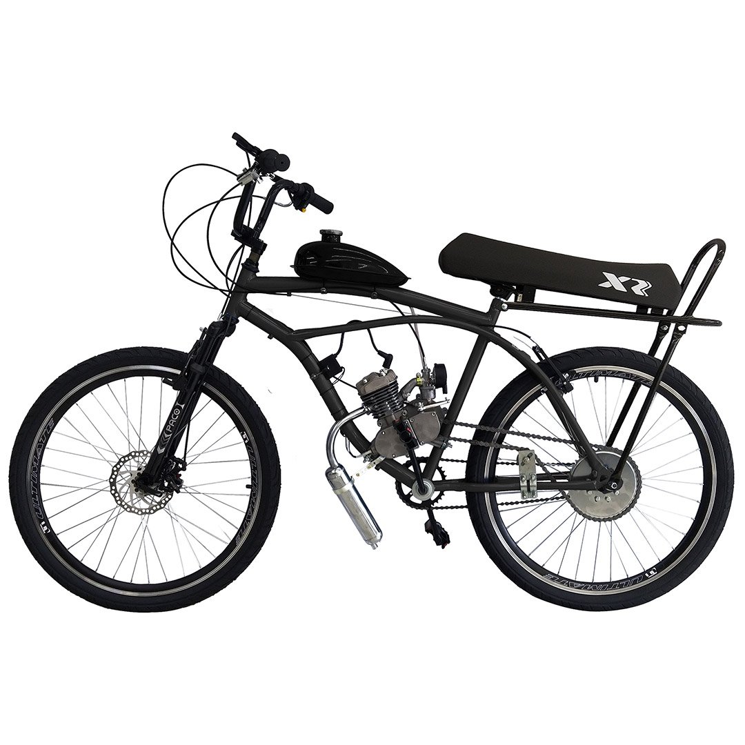 Bicicleta Motorizada 80cc 2 tempos com quadro de Aço Hi-Ten