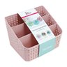 Organizador Mesa Escritório Divisória Quarto Closet Multiuso:Rosa - 3