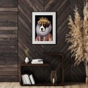 Ver imagem 2 de Quadro Cão Boxer Vestido Rainha - 60x48cm:madeira Preta