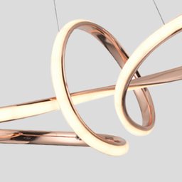 Lustre Pendente Led 35w Moderno Rosé 3 Temperaturas de Cor - 8